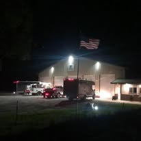 Black Electric Inc job site at night