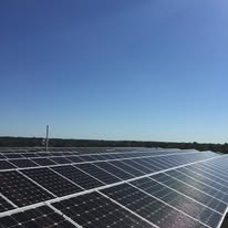 Rooftop solar panel installation